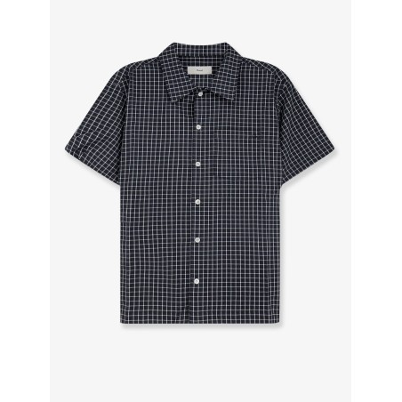 Cotton blend shirt with check pattern