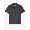 Cotton blend shirt with check pattern