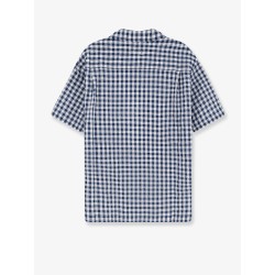 Cotton blend shirt with check pattern
