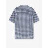 Cotton blend shirt with check pattern