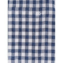 Cotton blend shirt with check pattern