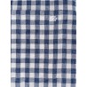 Cotton blend shirt with check pattern