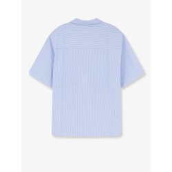 Cotton blend shirt with striped pattern