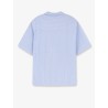 Cotton blend shirt with striped pattern