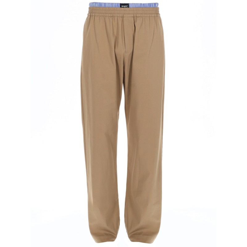 PANTALONE IN COTONE CON DOPPIO ELASTICO