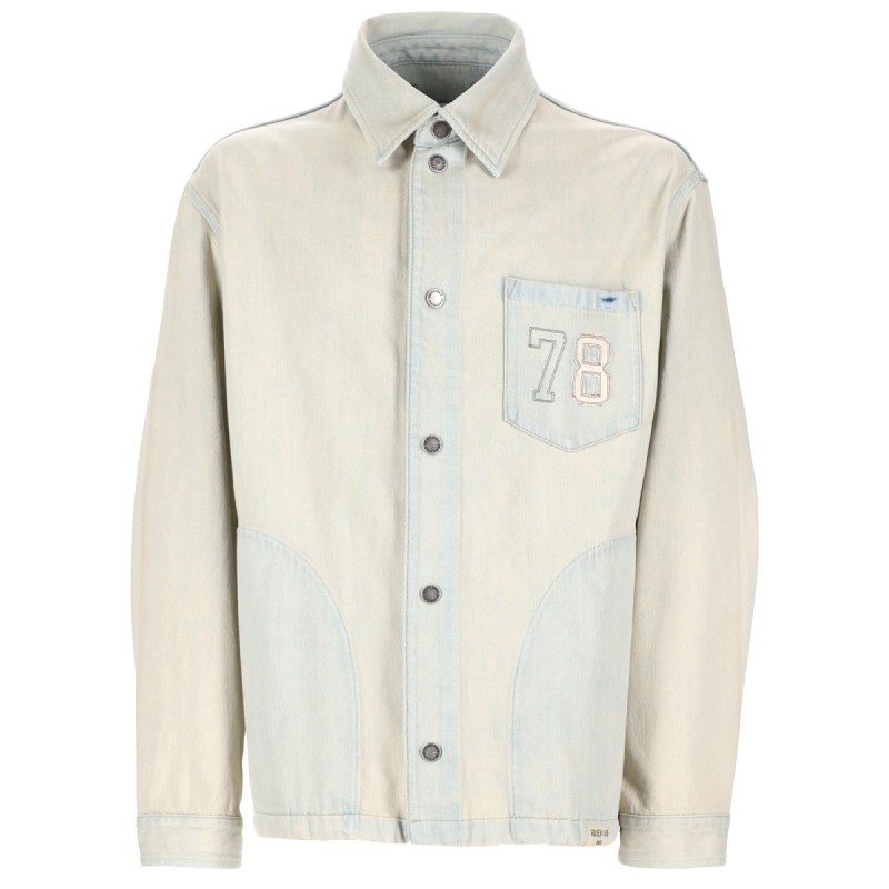 GIACCA IN DENIM CON TASCA RICAMATA