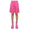 FAUX LEATHER BERMUDA SHORTS