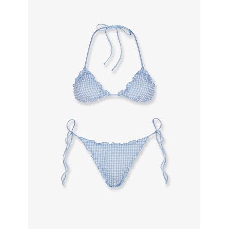 Sagitami nylon bikini with vichy pattern