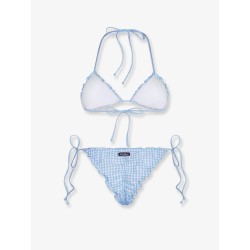 Sagitami nylon bikini with vichy pattern