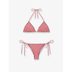 Sagitami nylon bikini with vichy pattern