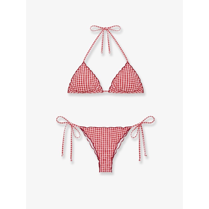 Sagitami nylon bikini with vichy pattern