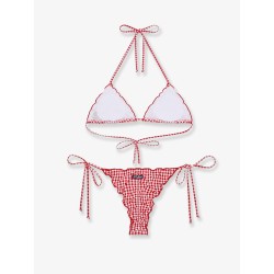 Sagitami nylon bikini with vichy pattern