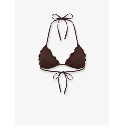 Sagittarius bikini top with all-over embroidery