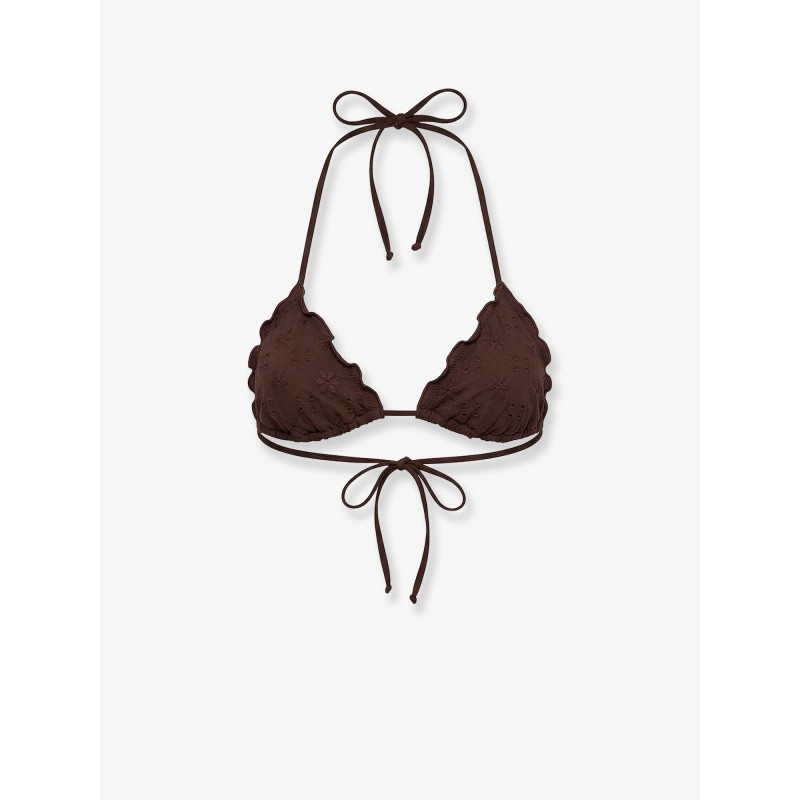 Sagittarius bikini top with all-over embroidery