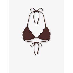 Sagittarius bikini top with all-over embroidery