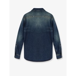 Certified washed cotton denim shirt