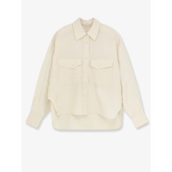 Cropped silk shirt