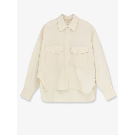 Cropped silk shirt