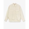 Cropped silk shirt