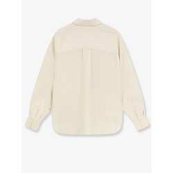 Cropped silk shirt