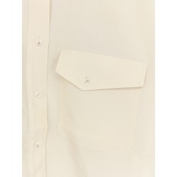 Cropped silk shirt