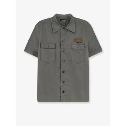 Cotton shirt with Logo patch