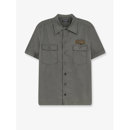 Cotton shirt with Logo patch