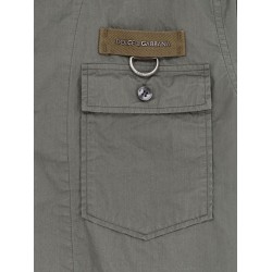 Cotton shirt with Logo patch