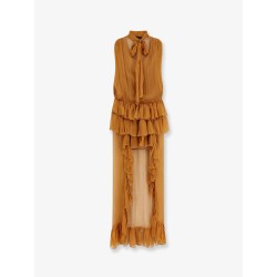 Asymmetric voile dress
