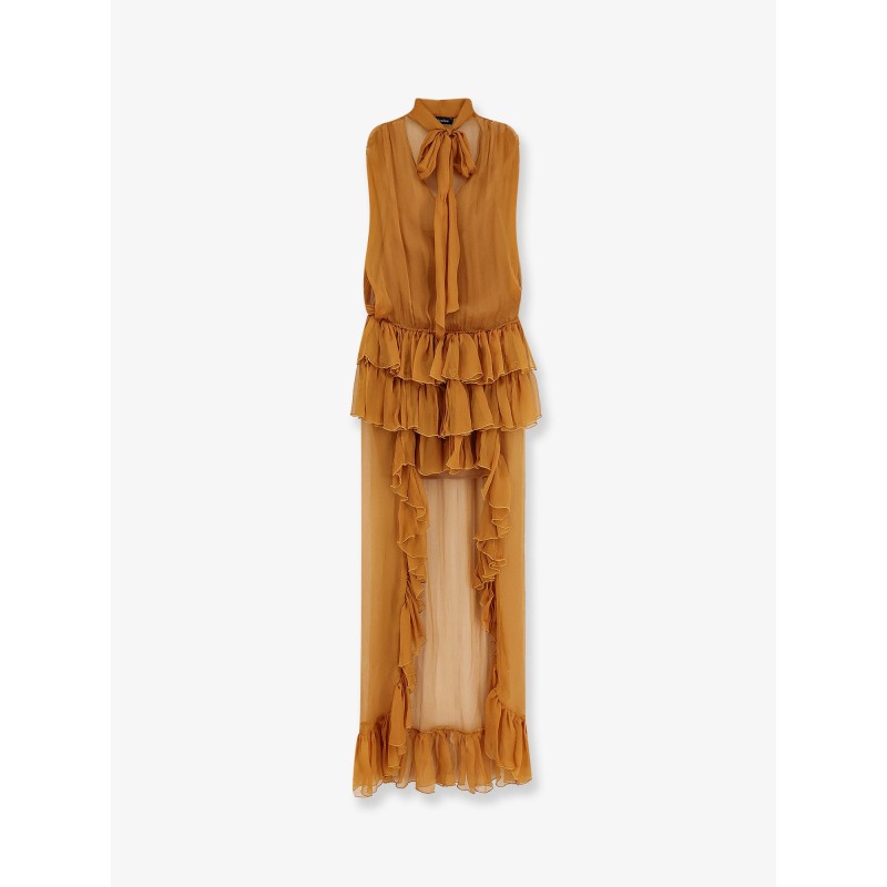 Asymmetric voile dress