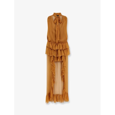 Asymmetric voile dress