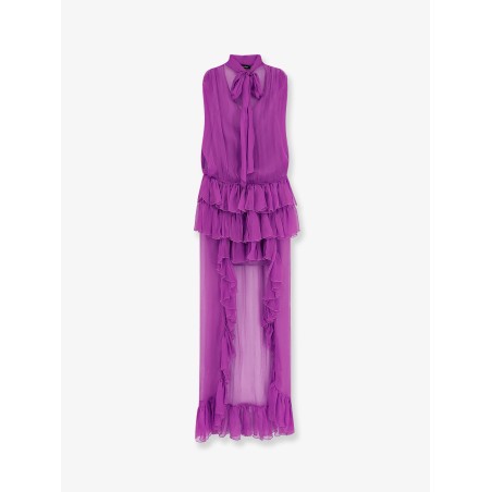 Asymmetric voile dress