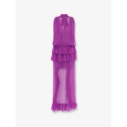 Asymmetric voile dress