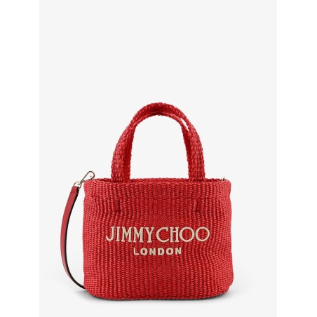 Raffia crossbody bag with embroidered logo on the front