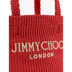 Raffia crossbody bag with embroidered logo on the front