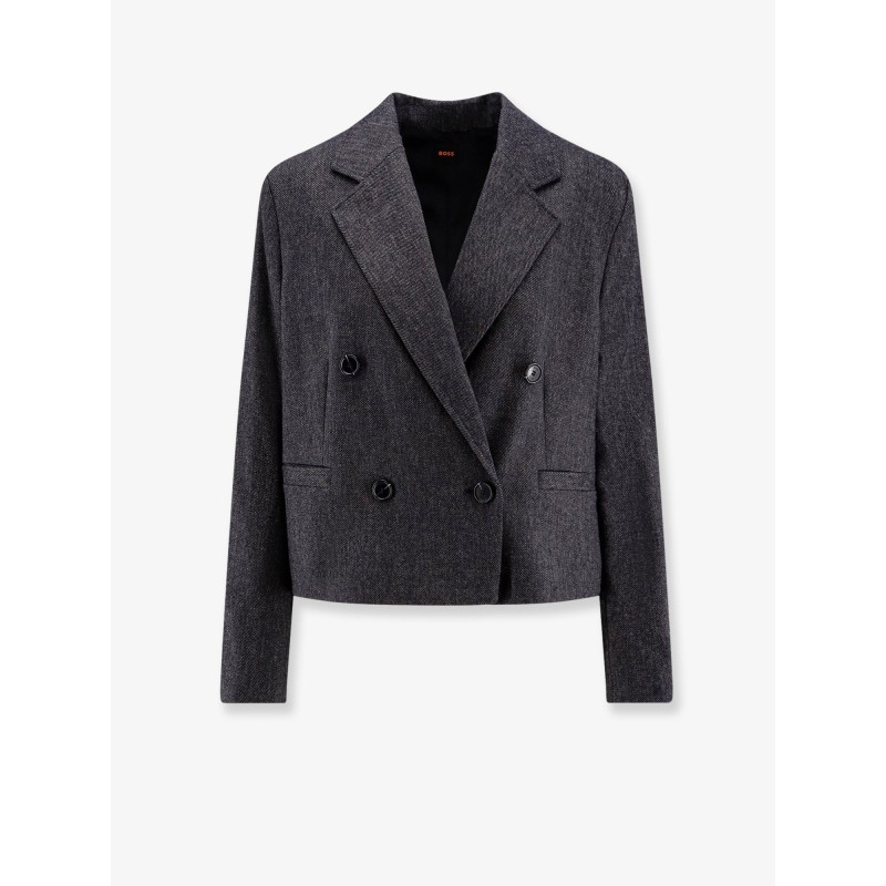 Jafleni double-breasted wool blend blazer
