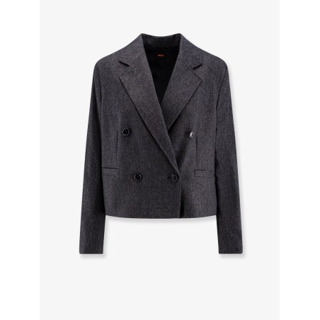 Jafleni double-breasted wool blend blazer