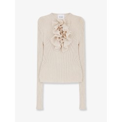 Ribbed cotton blend sweater