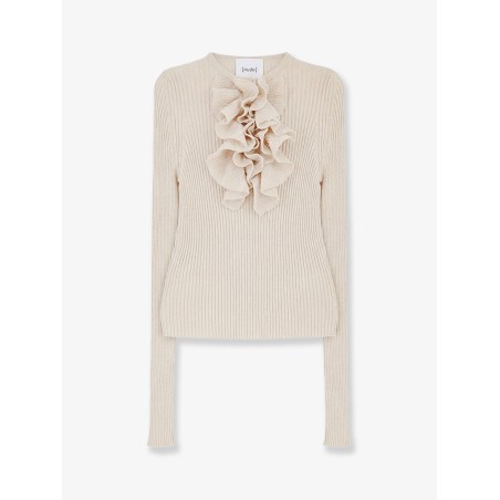 Ribbed cotton blend sweater