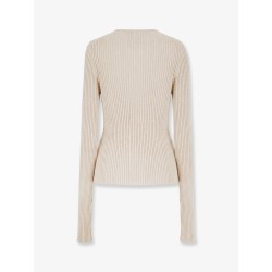 Ribbed cotton blend sweater