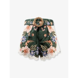 Berry Garden cotton shorts with floral print