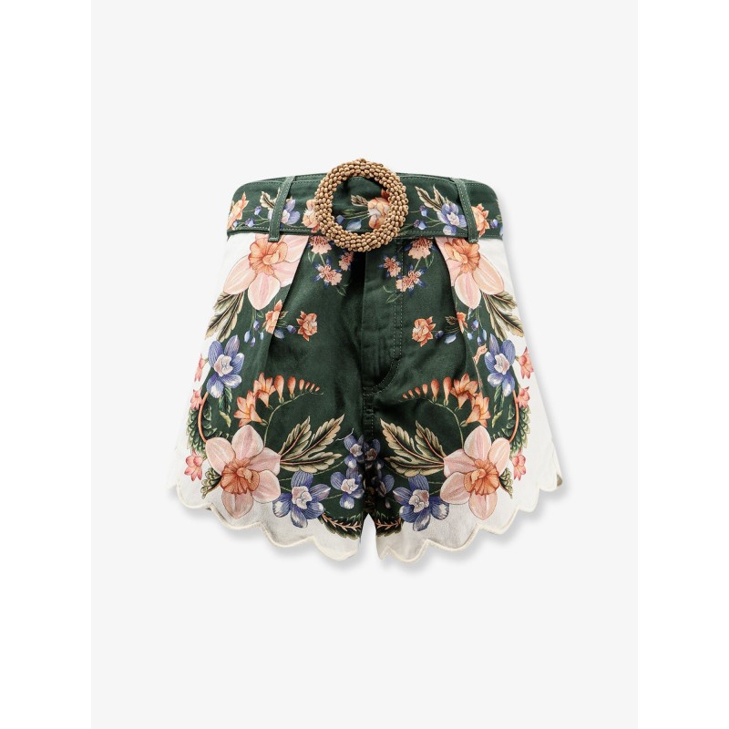 Berry Garden cotton shorts with floral print