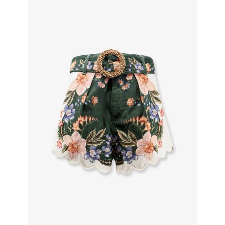 Berry Garden cotton shorts with floral print