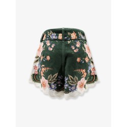 Berry Garden cotton shorts with floral print