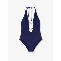 One-piece swimsuit with Horsebit details