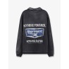 Cotton sweatshirt with front logo print