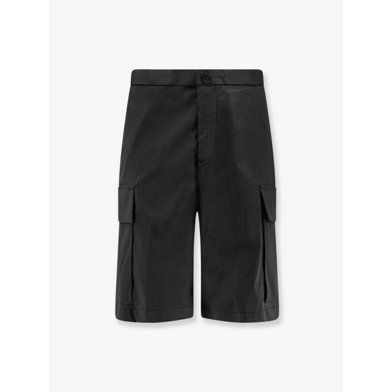 Cotton blend cargo bermuda shorts