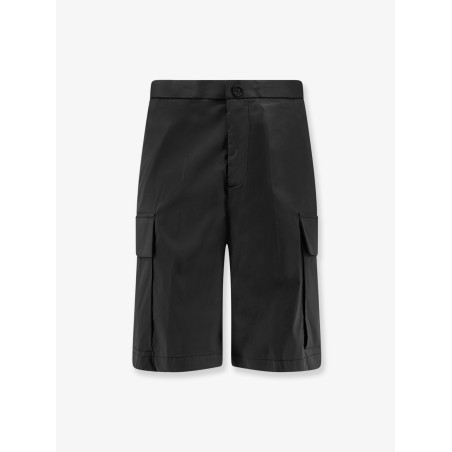 Cotton blend cargo bermuda shorts