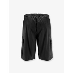 Cotton blend cargo bermuda shorts