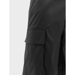 Cotton blend cargo bermuda shorts